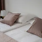 Blue Two Bedroom In With Desk, Bathtub And Balcony By Renters Apartment