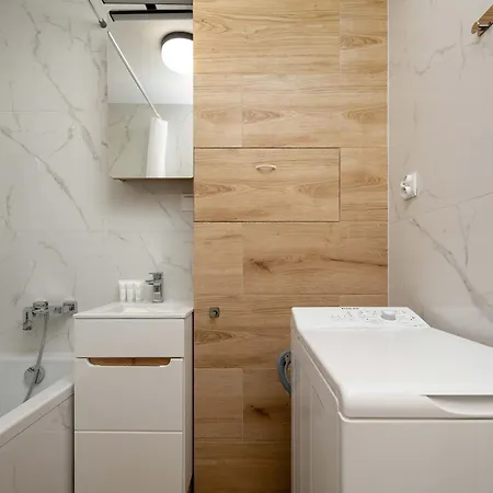 Apartment Blue Two Bedroom In With Desk, Bathtub And Balcony By Renters